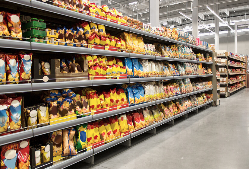 Scaffalature negozi alimentari per Natale